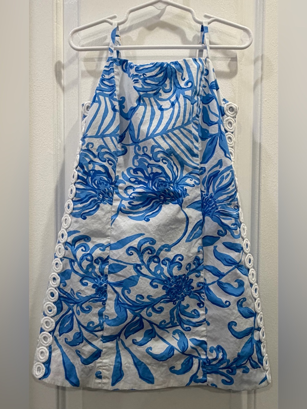 Lilly Pulitzer Girls Mini Shelli Dress "Resort White Glisten in the Sun" Size 7